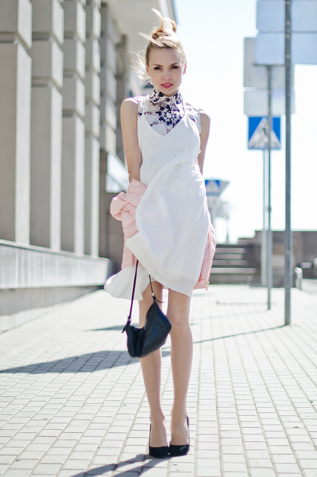 Stylish White Dress Outfit