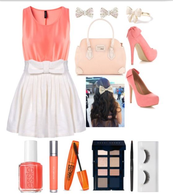 Tangerine Bow Outfit Idea