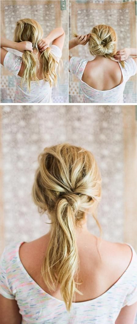Twisted Ponytail with a Knot