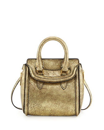 Alexander McQueen Heroine Mini Metallic Satchel Bag