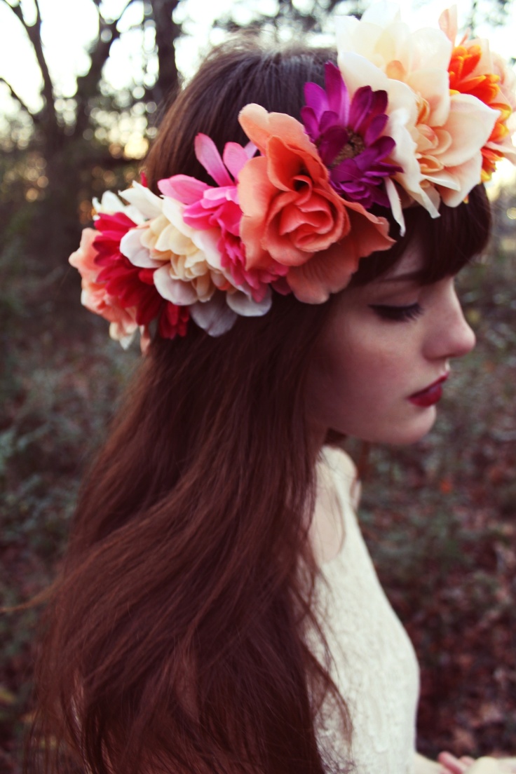 Big Flower Crown for a Fairy Look
