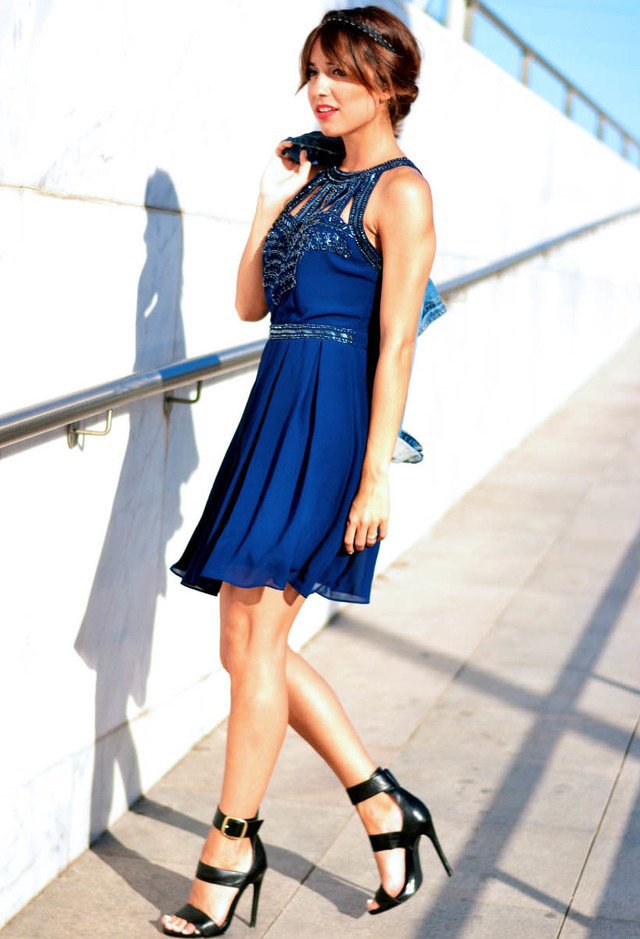 Blue Short Dress for Summer