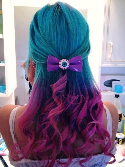 Blue and Purple Hair