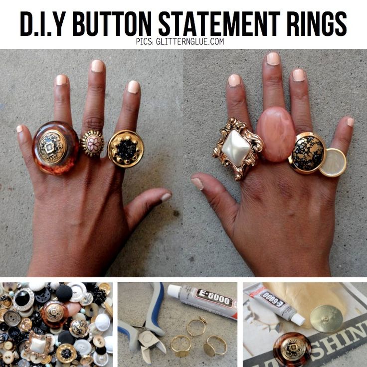 Button Statement Rings