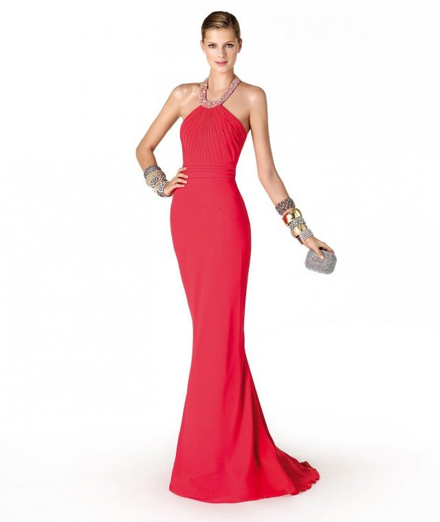 Chiffon Red Dress for Bridesmaid