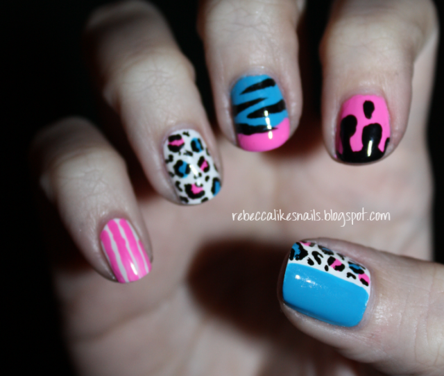 Colorful Mismatched Nail Designs