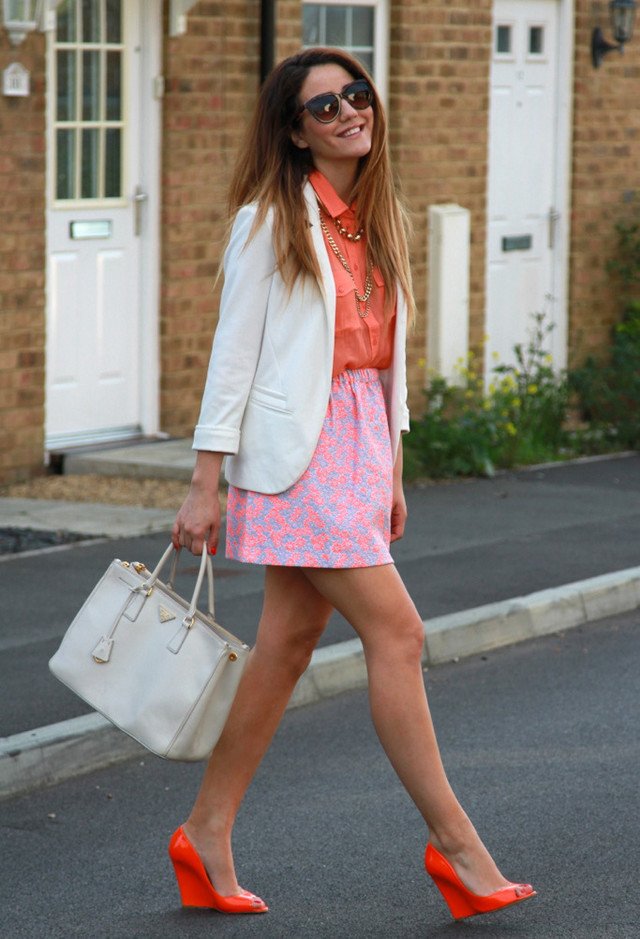 Fashionable Outfit Idea with Orange Blouse