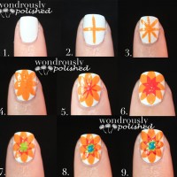 Flower Print Nail Design