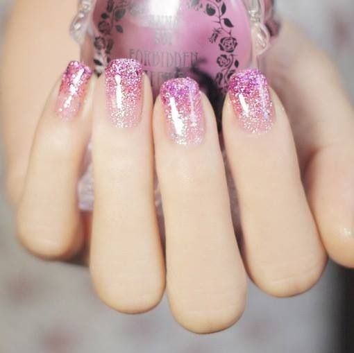 Glitter Pink Nails