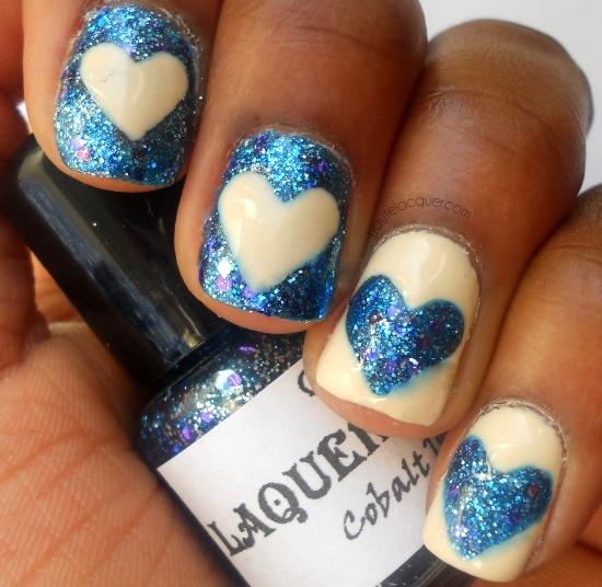 Glittering Mismatched Nail Designs