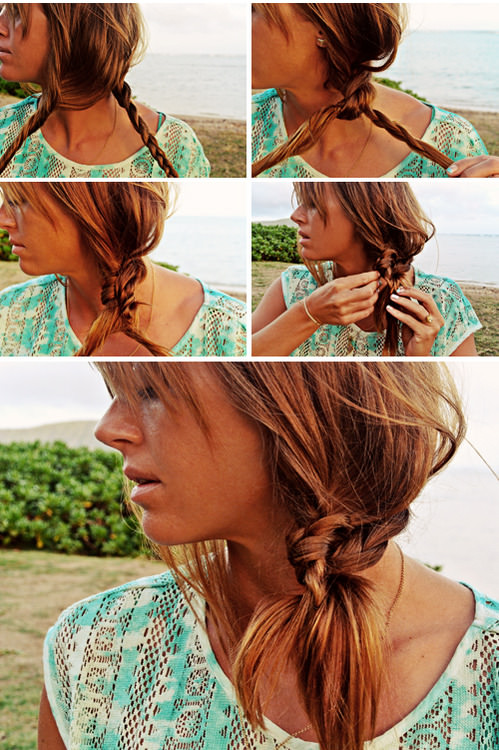KNOTTED BRAID SIDE PONY