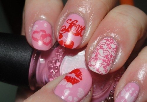 Pink Kiss Nail Designs