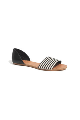 Madewell The Thea Sandal in Ticking Stripe, $98