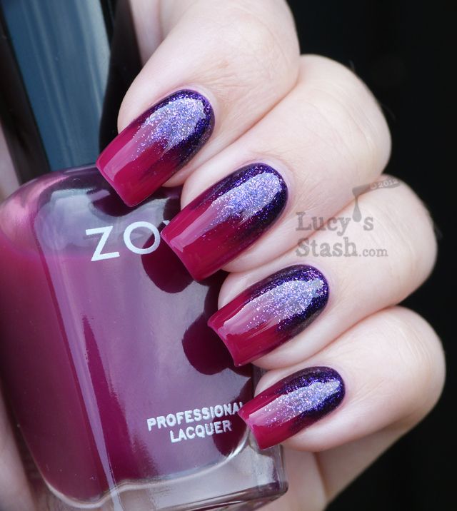 Purple to Red Nails