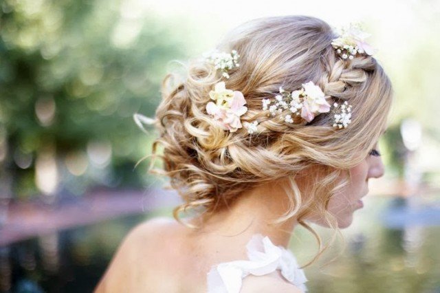 Stunning Updo Wedding Hairstyle with Flower
