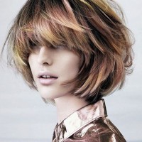 Textured Bob Hairstyle for Thick Hair