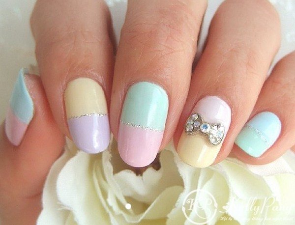 Two-Colored Nail Design