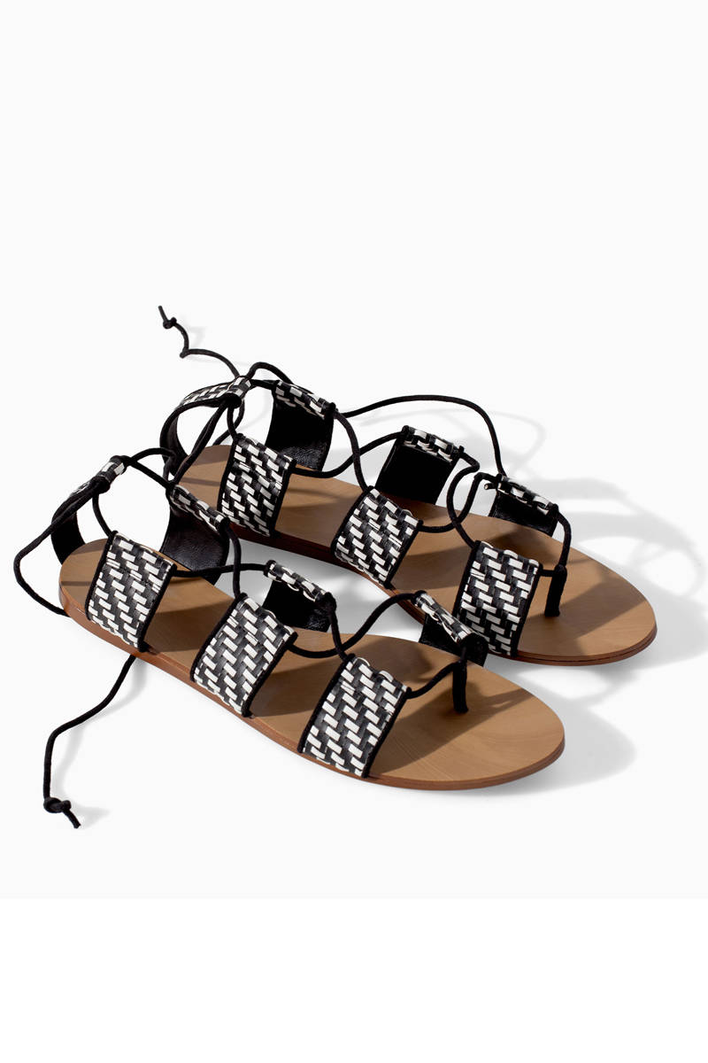 Zara Braided Flat-Sole Sandal, $59.90