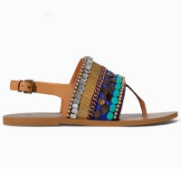 Zara Ethnic Flat Sandal, $59.90