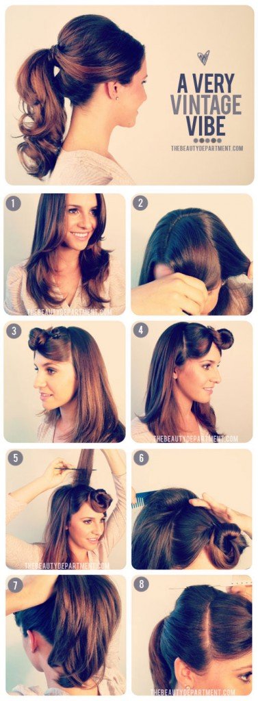 14 Glamorous Retro Hairstyle Tutorials - Pretty Designs