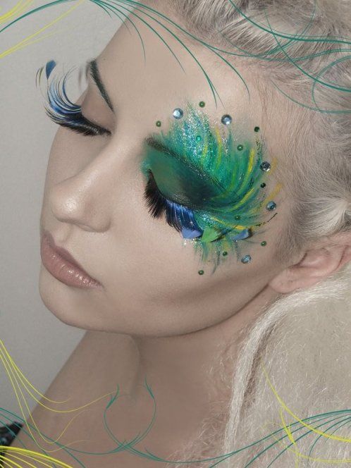 Artistic Peacock Inspired Eye Makeup Look
