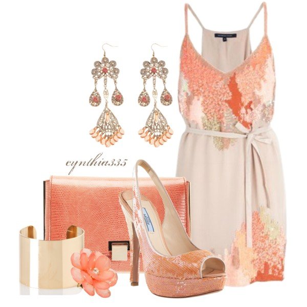 Beautiful Coral Dress Outfit