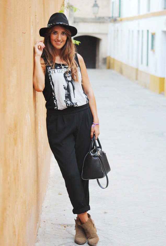 black pants outfit casual