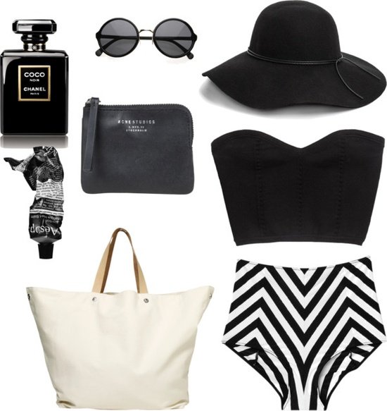 Black and White Outfit for Beach