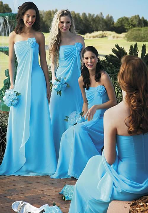 Blue Bridesmaid Dress