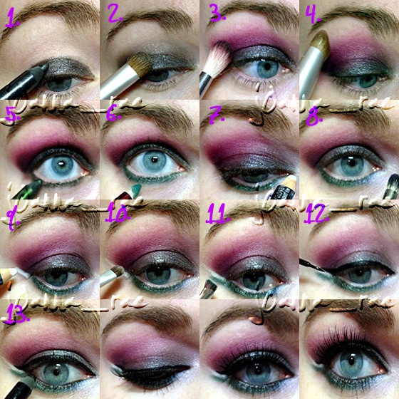 Blue and Purple Makeup Tutorial for Blue Eyes