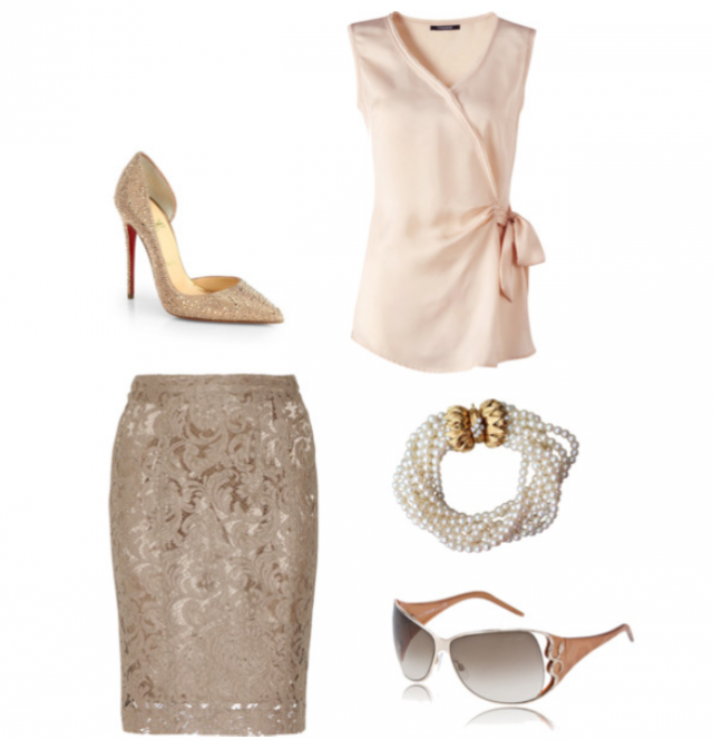 Classy Outfit Idea with Pencil Skirt
