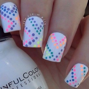 Colorful Dot Nails
