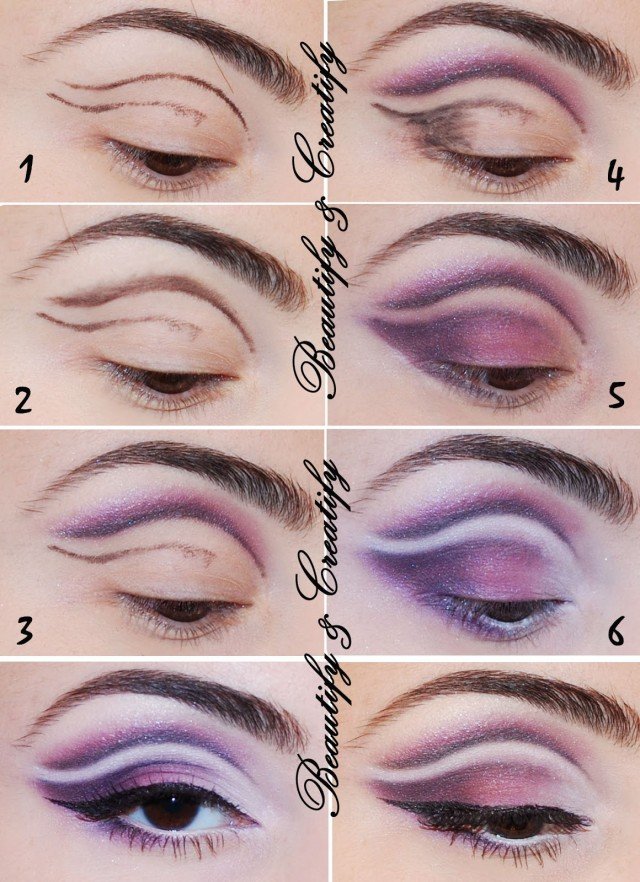 Creative Purple Eye Makeup Tutorial
