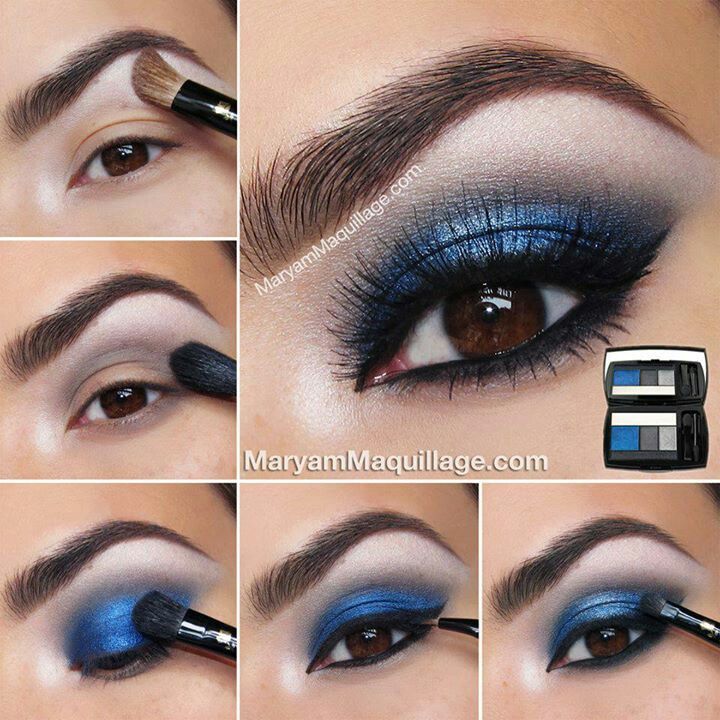 Dark Blue Eye Makeup Tutorial