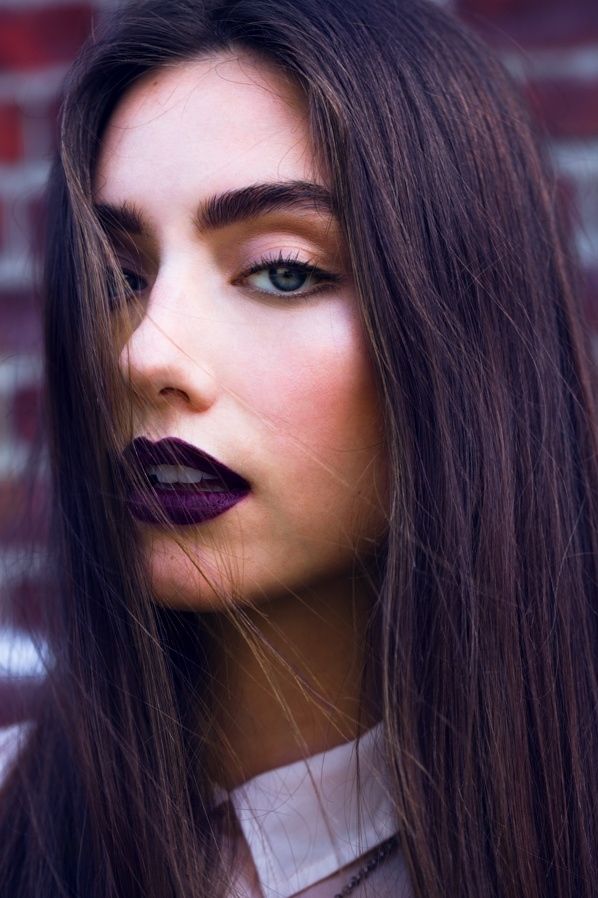 Deep Purple Lips Makeup