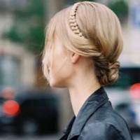 Delicate Updo Hairstyle with Briads