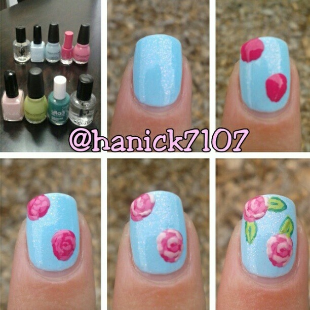 Easy Rose Nails