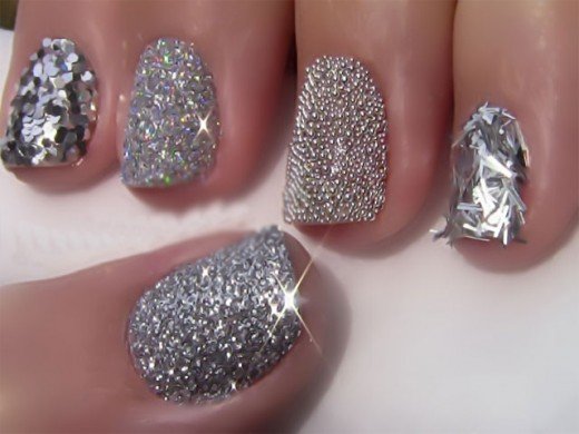 Embellished Glitter Nails