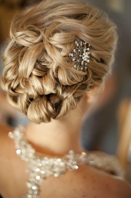 Glamorous Updo Hairstyle with Vintage Clip