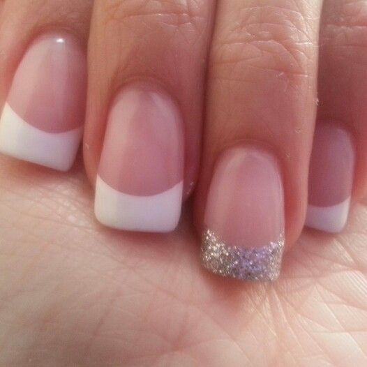 Glittering French Nails