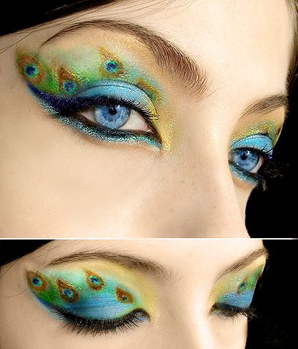 Gorgeous Peacock Inspired Eye Makeup Look