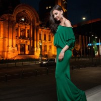 Graceful Green Dress Outfit