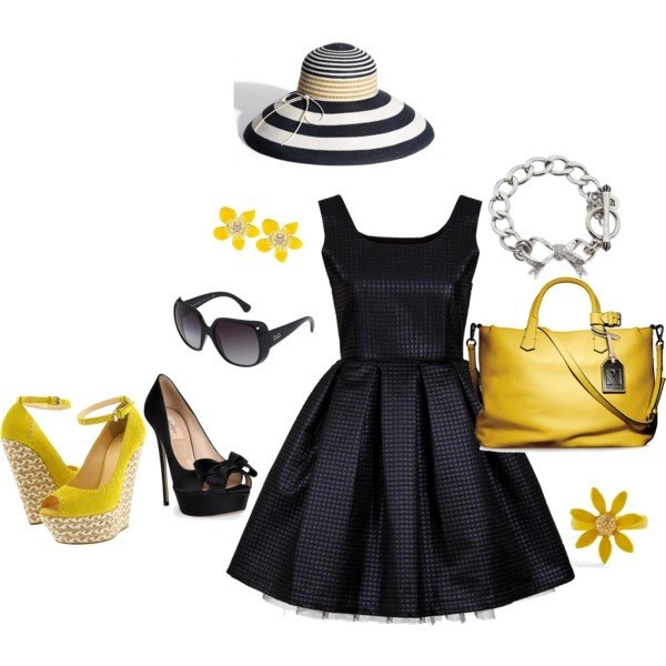 Graceful Summer Outfit Idea with Black Dress