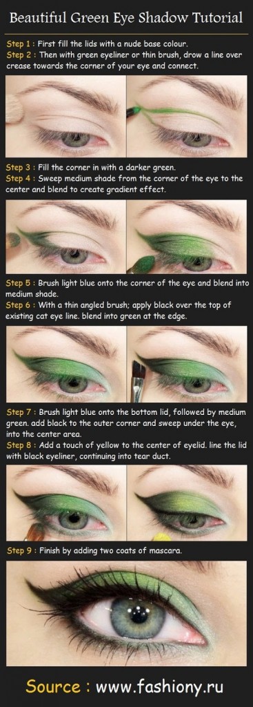 Green Eye Shadow Tutorial for Blue Eyes