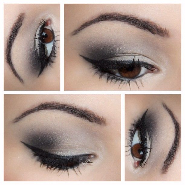 Grey Smokey Eye Makeup