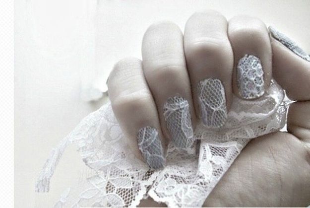 Lace Wedding Nails