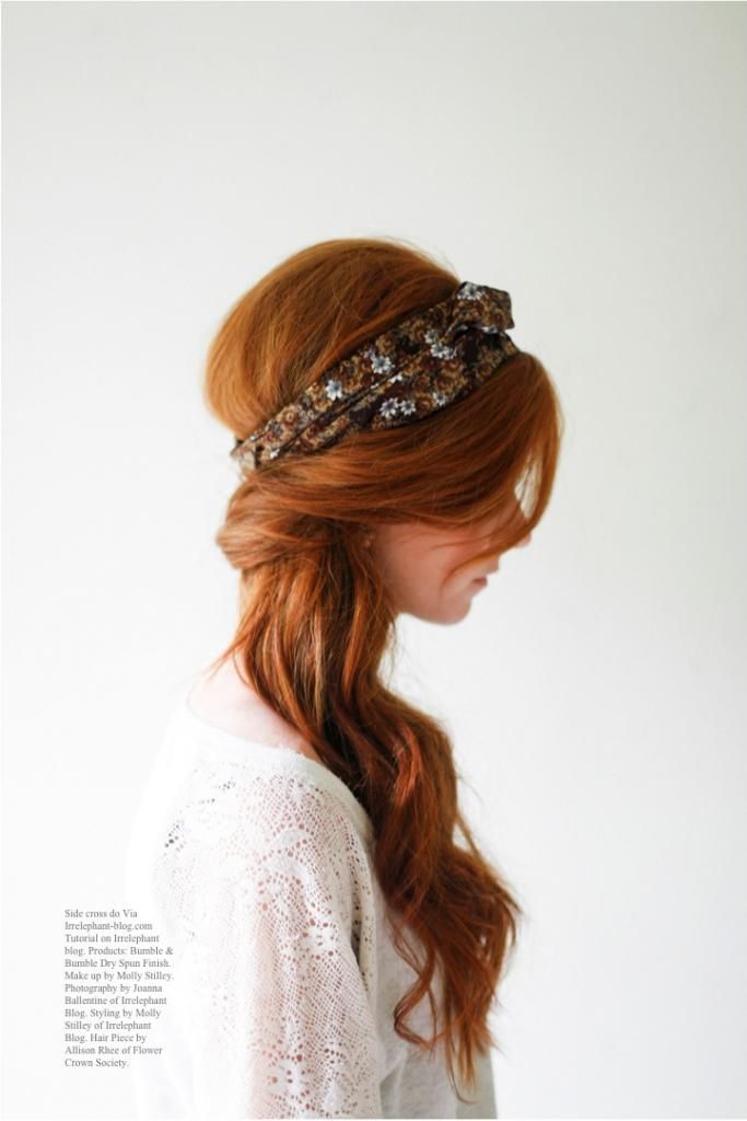 Loose Hairstyle with Flower Crown