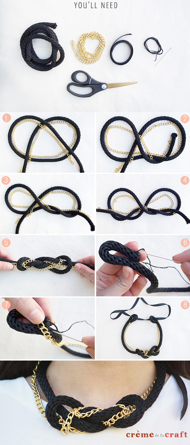 Nautical Rope Necklace Tutorial