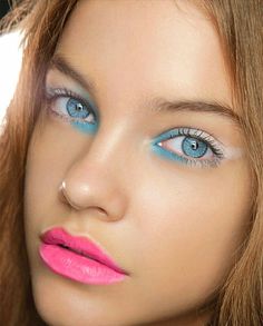 Neon Blue Eye Makeup