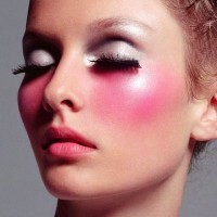 Pink Blush With Silver Eyeshadow